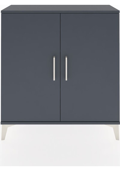 Arges Şifonyer 2 Raflı 2 Kapaklı 88x30x96 Antrasit-antrasit Antrasit