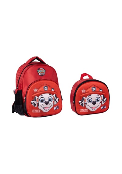 Paw Patrol Kabartmalı Figür 2 Bölmeli Cepli Çocuk Okul Sırt Çantası Ve Beslenme Çantası Çok Renkli