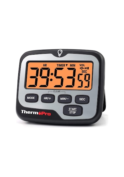Thermopro Tm01 Dijital Mutfak Zamanlayıcısı, Geri Sayım Ve Kronometre, Ayarlanabilir Sesli Alarm Ve Geniş Arkadan A