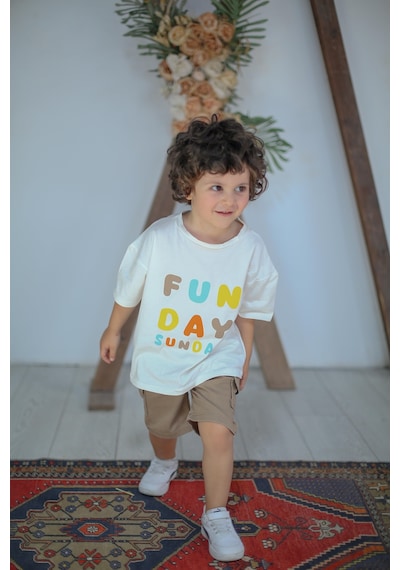 Miababy Kargo Cepli İkili Takım Bej