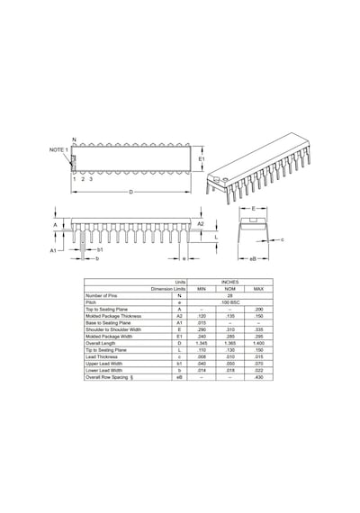 Pıc16f876-20/sp Dıp 8-bit 20 Mhz Mikrodenetleyici