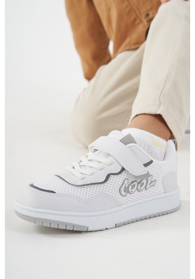 Cool Connel Sneaker Ortopedik Taban Unisex Çocuk Spor Ayakkabı Beyaz