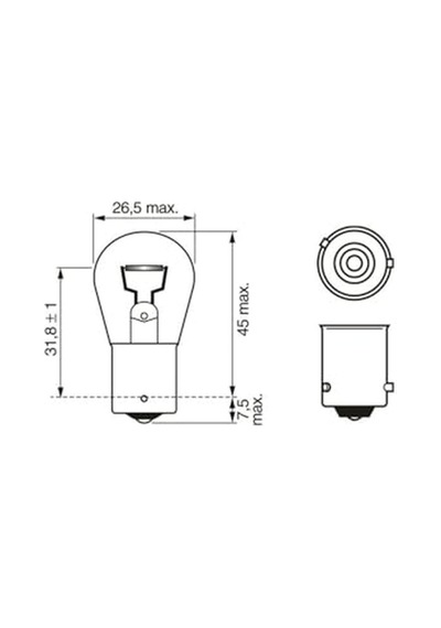 Bosch Py21w 12v 21w 93 Sinyal Sarı Amber 10 Adet