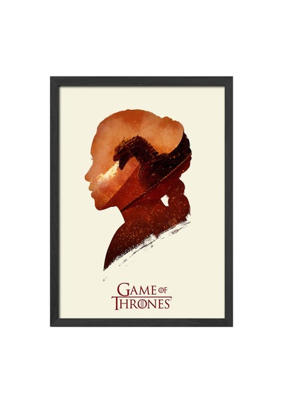 Game Of Thrones Siyah Ahşap Çerçeveli Poster, Film Duvar Tablosu