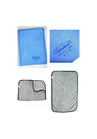 Polikur 3356 Mikrofiber Güderi Oto Kurulama Bezi Ve Spark 2315 Uber Oto Kurulama Havlusu 2'li Set