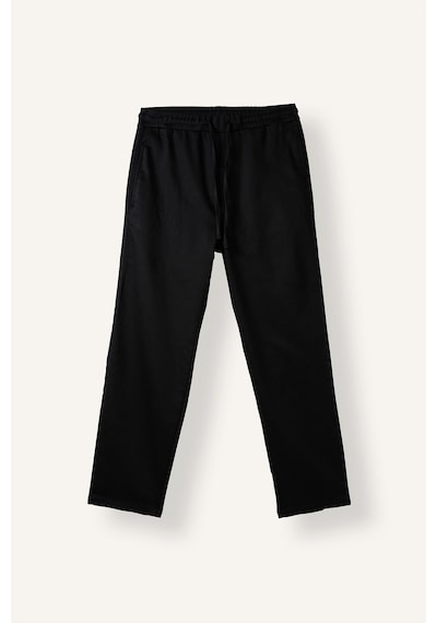 Defacto Relax Fit Beli Bağcıklı Düz Paça Pantolon I5149ax26aubk81 Siyah-bk81