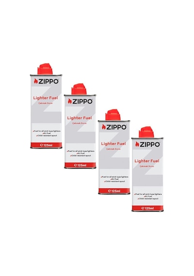 Zippo Çakmak İkmal Seti 4 Bidon Benzin Set4x Beyaz