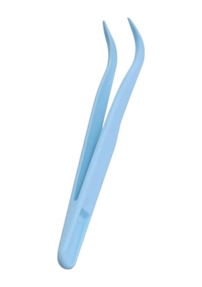 Koodmax Hassas Elektronik Ve El Sanatları Tamir Cımbızı Sert Plastik 11cm Kavisli Cımbız Mavi