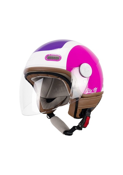 Cgm 191g Pix Sprint Viola Fucsia Fluo Lunga Açık Kask Beyaz-pembe-mor