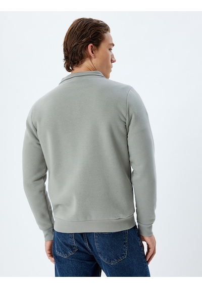 Koton Yarım Fermuarlı Yaka Sweatshirt Uzun Kollu Pamuk Karışımlı Gri 5wam70002mk Gri Koton Yarım Fermuarlı Yaka Sweatshirt Uzun Kollu Pamuk Karışımlı Gri 5wam70002mk Gri