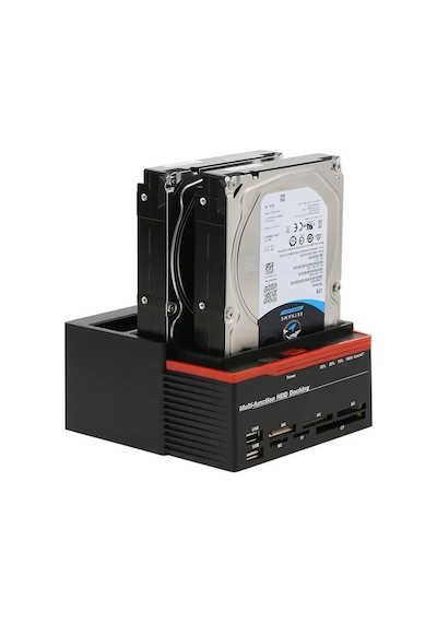 MOLİX MX-2390 USB 3.0 IDE & SATA HDD/SSD Docking Station - 2.5"/3.5" Çift Yuvalı Veri Transfer İstasyonu ve Kart Okuyucu