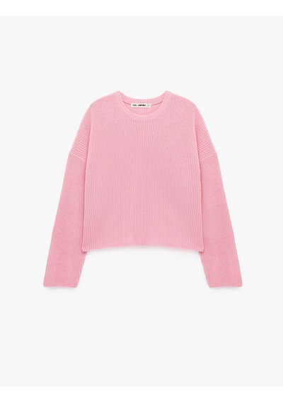 Koton Uzun Kollu Bisiklet Yaka Basic Triko Kazak Pembe 7wal90026ht Gül