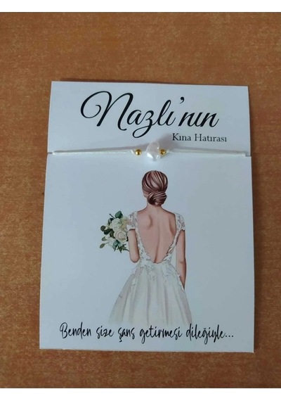 20 Adet Şans Bilekliği - Bride Hediye - Kına Hediye - Nedime Bil