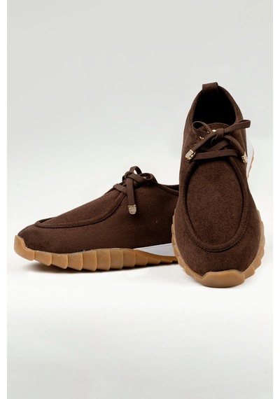 Tw Tonny White New York 057 Kadın Renkli Tabanlı Sneaker Yürüyüş Ayakkabısı Kahverengi