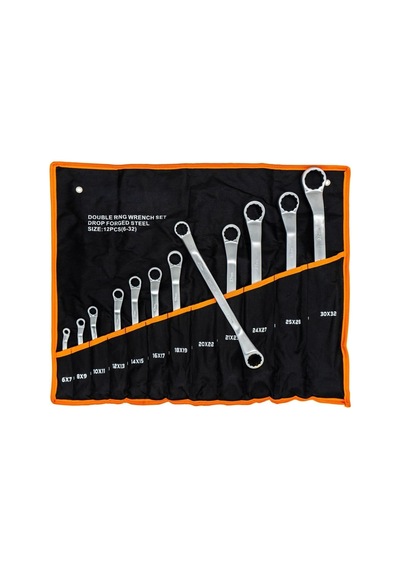 5420 Yıldız İki Ağız Anahtar Takımı Bez Çantalı 12'li Set 6-32 Mm