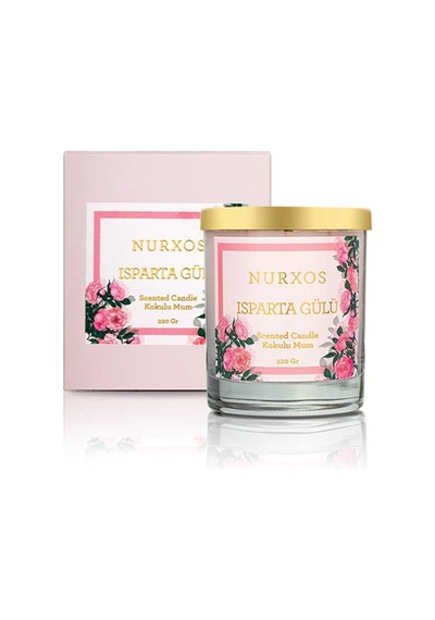 Nurxos Isparta Gülü Kokulu Mum 220G 9667
