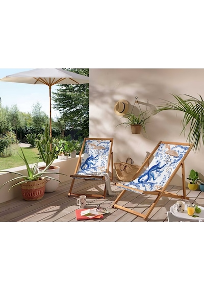 Bluehomeconcept Adawall Blue Monkey Katlanabilir Şezlong