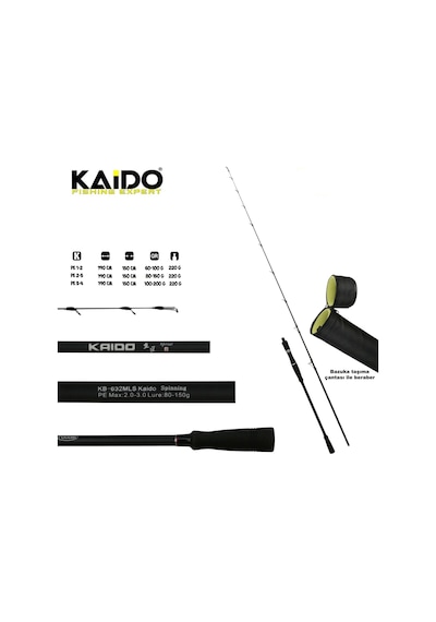 Kaido Slow Jig 190cm PE 3-4 Kamış Tetiksiz