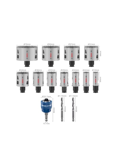 Bosch Pro Multi 14 Parça Panç Testere Seti 19-76 Mm 2608594434
