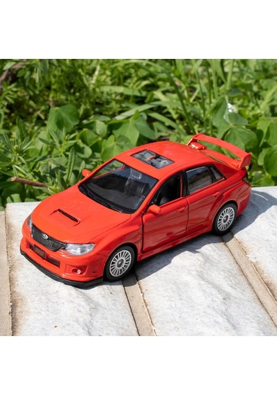 Uzak Doğu Serisi Subaru Wrx Stı Kırmızı Açılır Kapılar Diecast Çek Bırak Metal Model Araba 11cm 1:32