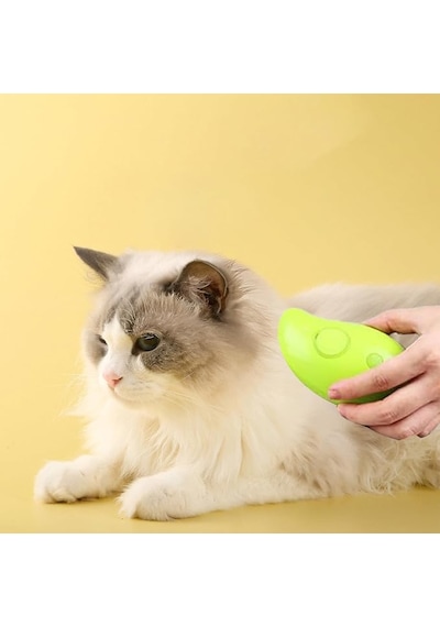1 Adet Buharlı Kedi Tarağı Masajlı Tüy Bakım Fırçası