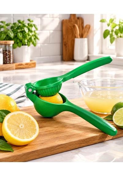 Tasarım Döküm Limon Sıkacağı Yeşil - Dayanıklı Narenciye Sıkacağı Renkli