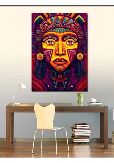 Kanvas Tablo Renkli Yüz Ve Sanat 70cmx100cm