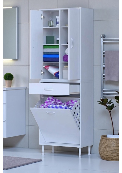 Eliusta Reli Dolap Beyaz Çok Kullanımlı 55 Cm Eninde Banyo Dolabı 55x171x32,5 Cm 2 Kapak 6 Raf Dolap Beyaz Eliusta Reli Dolap Beyaz Çok Kullanımlı 55 Cm Eninde Banyo Dolabı 55x171x32,5 Cm 2 Kapak 6 Raf Dolap Beyaz