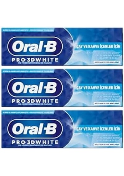 Oral-b 3d Çay Ve Kahve İçenler İçin Diş Macunu 75 Ml 3lü Paket