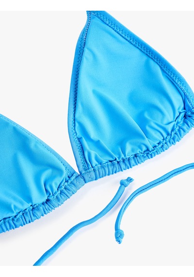 Koton İpli Üçgen Bikini Üstü Mavi 6sak10013mm
