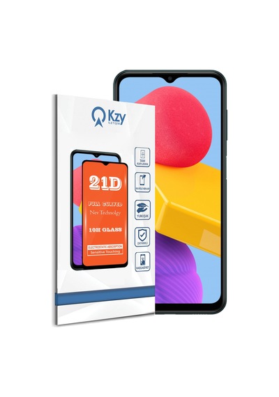 Samsung Galaxy M13 ile Uyumlu Tam Kaplayan 21D Temperli Ekran Koruyucu Cam