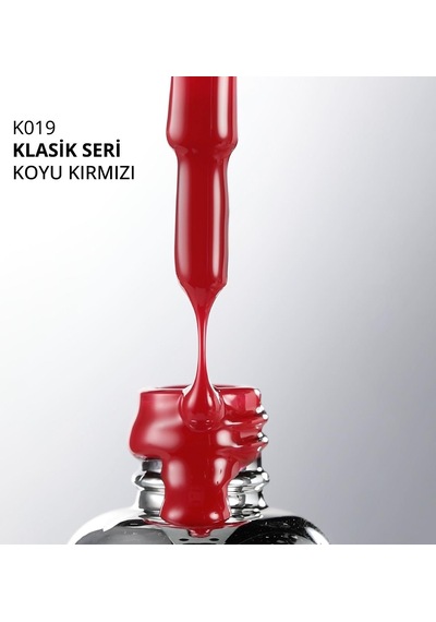 Kalıcı Oje K019, Koyu Kırmızı, 10 Ml