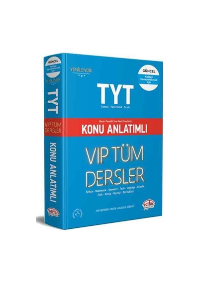 Arıdışıksanalmarket-Editör Yayınevi Tyt Vıp Tüm Dersler Konu Anlatımlı