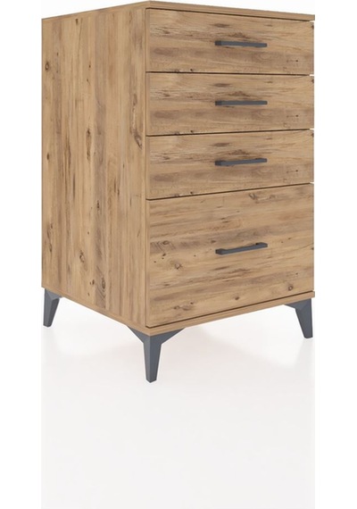 Kronos Komodin 4 Çekmeceli 60x59x96 Çam-çam Atlas Çam
