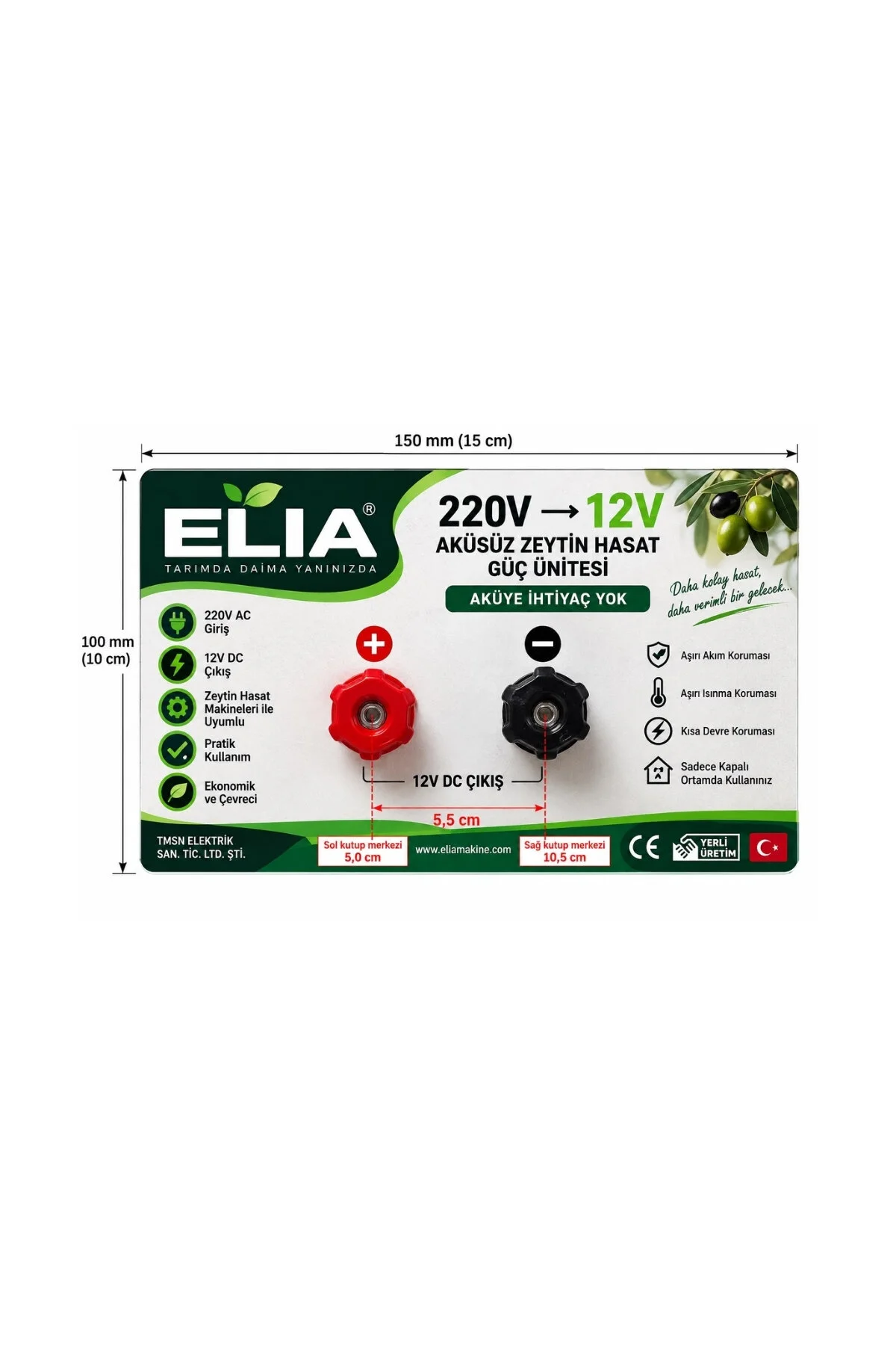 220v Ac Giriş 12v Dc Çıkış Aküsüz Zeytin Hasat Güç Ünitesi Jeneratör Uyumlu