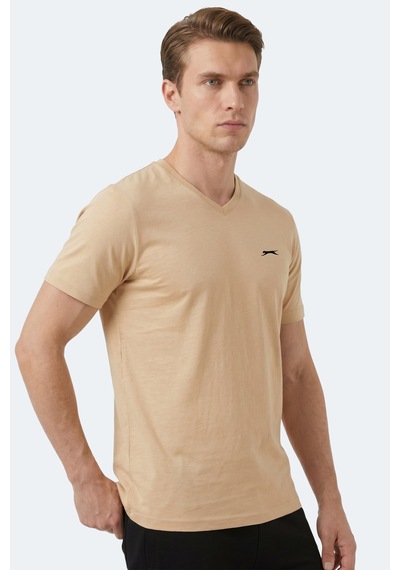 Slazenger Rıvaldo T Erkek Bej Tişört