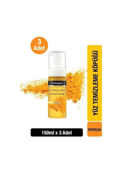 Neutrogena Soothing Clear Temizleme Köpüğü 150 ML Zerdeçal x3 Neutrogena Soothing Clear Temizleme Köpüğü 150 ML Zerdeçal x3