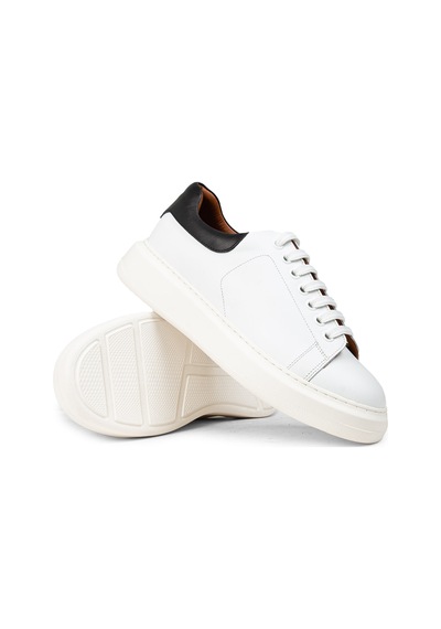 Deery Erkek Hakiki Deri Beyaz Sneaker Ayakkabı - 01990mbyzp01 Beyaz