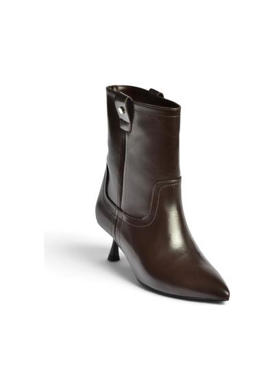 Fox Shoes Z282810709 Kahverengi İnce Topuklu Kadın Bot