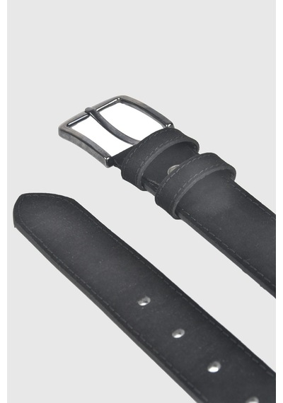 Deepsea Erkek Siyah 4 Cm Eninde Süet Kemer Suni Süet Spor Kemer 2402643 Siyah