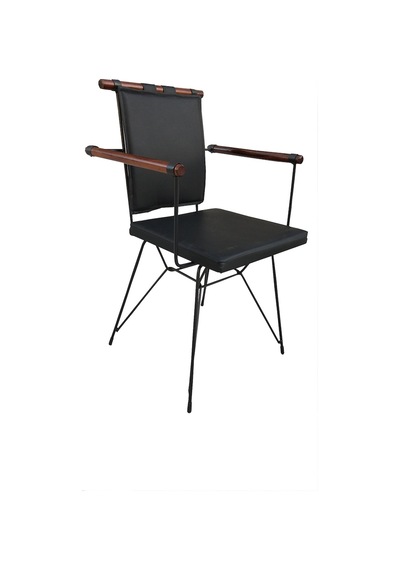 Bengimobilya Sandalye Penyez Klasik Model Metal Çelik Siyah Fırın Siyah Boya S (382617521)