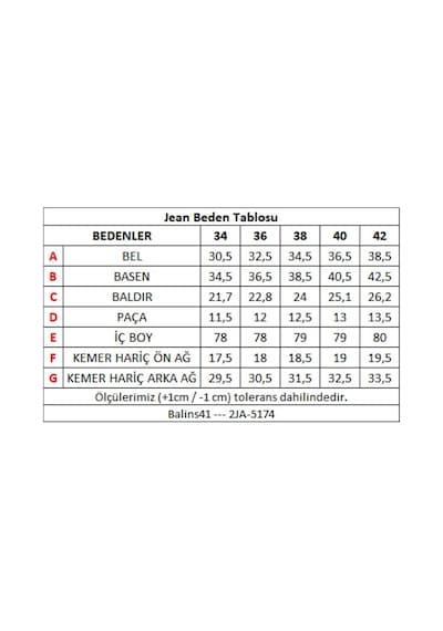 Kadın Kot Pantolon Açık Mavi 2ja/5174.açık Mavi Açık Mavi