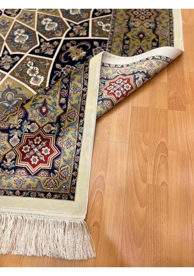 Kubbe Motifli 200 X 300 İpek Halı Çok Renkli