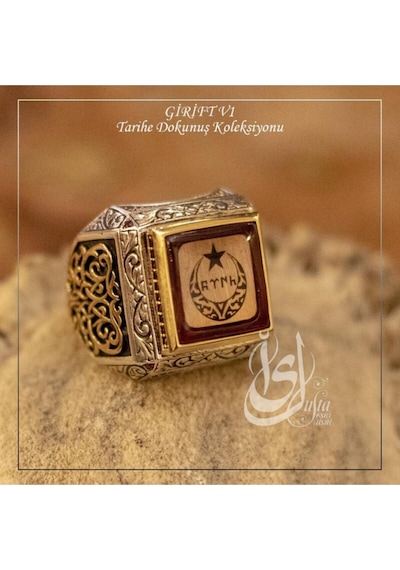 Islam Usta Tasarımı Girift Model 1 Gümüş Erkek Yüzük