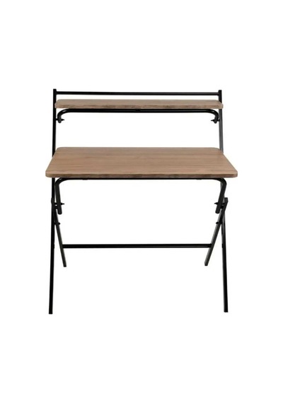 49x83 Cm Çalışma Masası Metal Ayaklı Ders Çalışma Masası Kahverengi