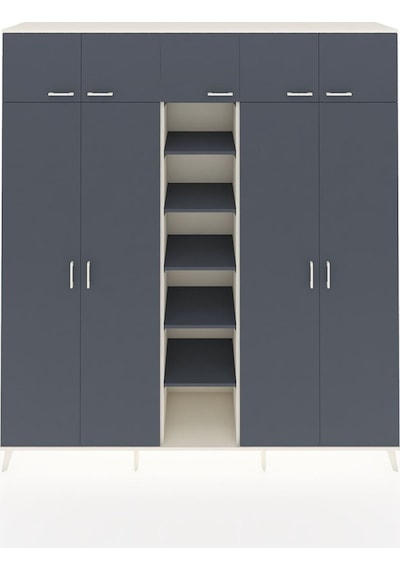 Hyperion Dolap 18 Raflı 9 Kapaklı 220x44x243 Aytaşı-antrasit/antrasit Antrasıt/antrasıt Hyperion Dolap 18 Raflı 9 Kapaklı 220x44x243 Aytaşı-antrasit/antrasit Antrasıt/antrasıt