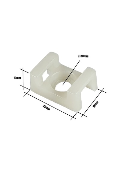Gwest Vidalı Kroşe 23 x 16 x Ø10mm - Beyaz - 5 Adet