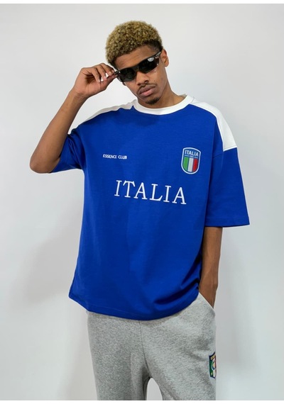 Zaee Italia Heritage Oversize Tişört Mavi