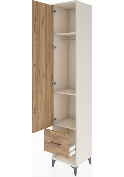Hyperion Dolap 3 Raflı Tek Çekmeceli Tek Askılı 44x44x243 Ayt... Aytaşı