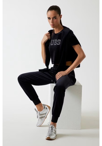 Guess Couture Kadife Kadın Jogger Eşofman Altı V3bb27k0232 Siyah